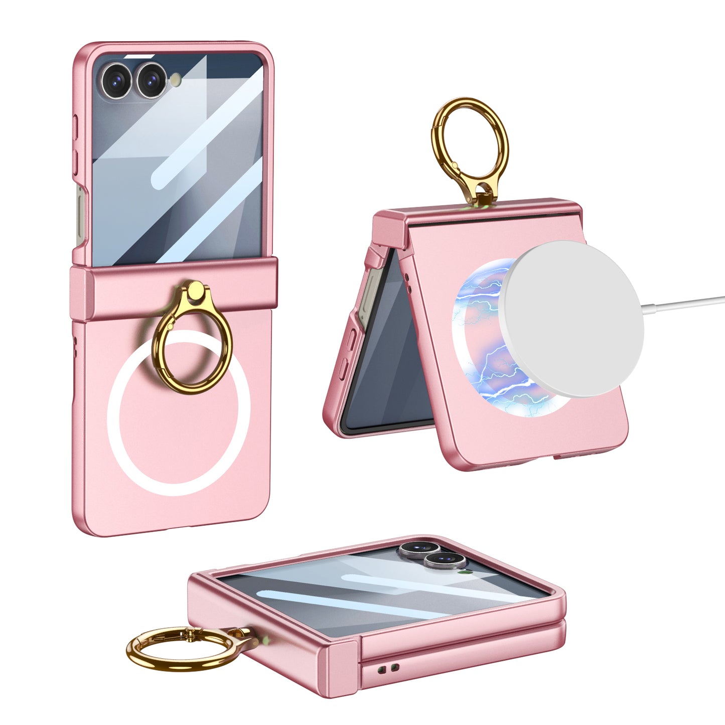 All-inclusive Magnetic Protective Ring Holder Phone Case For Galaxy Z Flip 7
