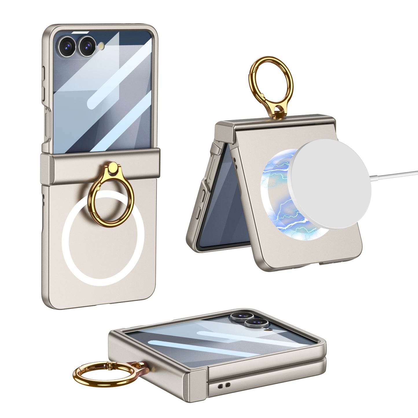 All-inclusive Magnetic Protective Ring Holder Phone Case For Galaxy Z Flip 7
