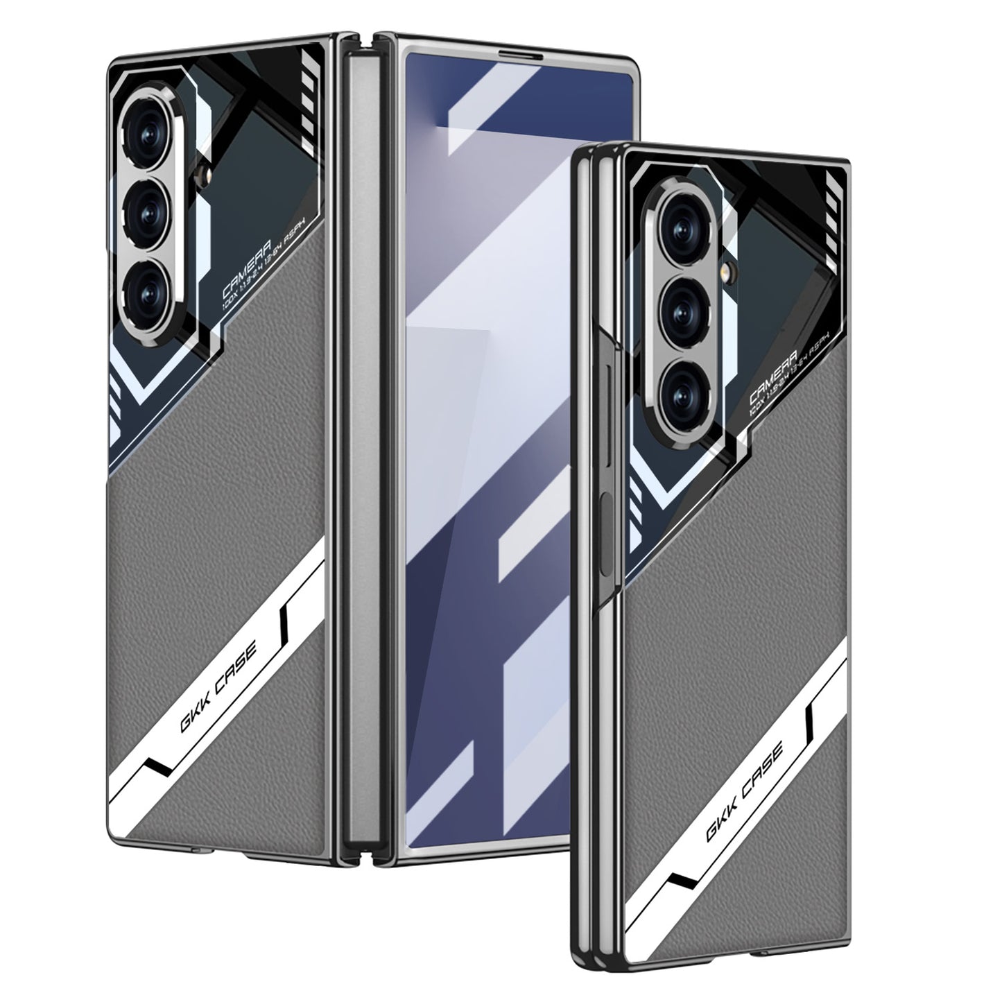 Electroplating Leather Shockproof Phone Case With Screen Protector For Galaxy Z Fold 7/6