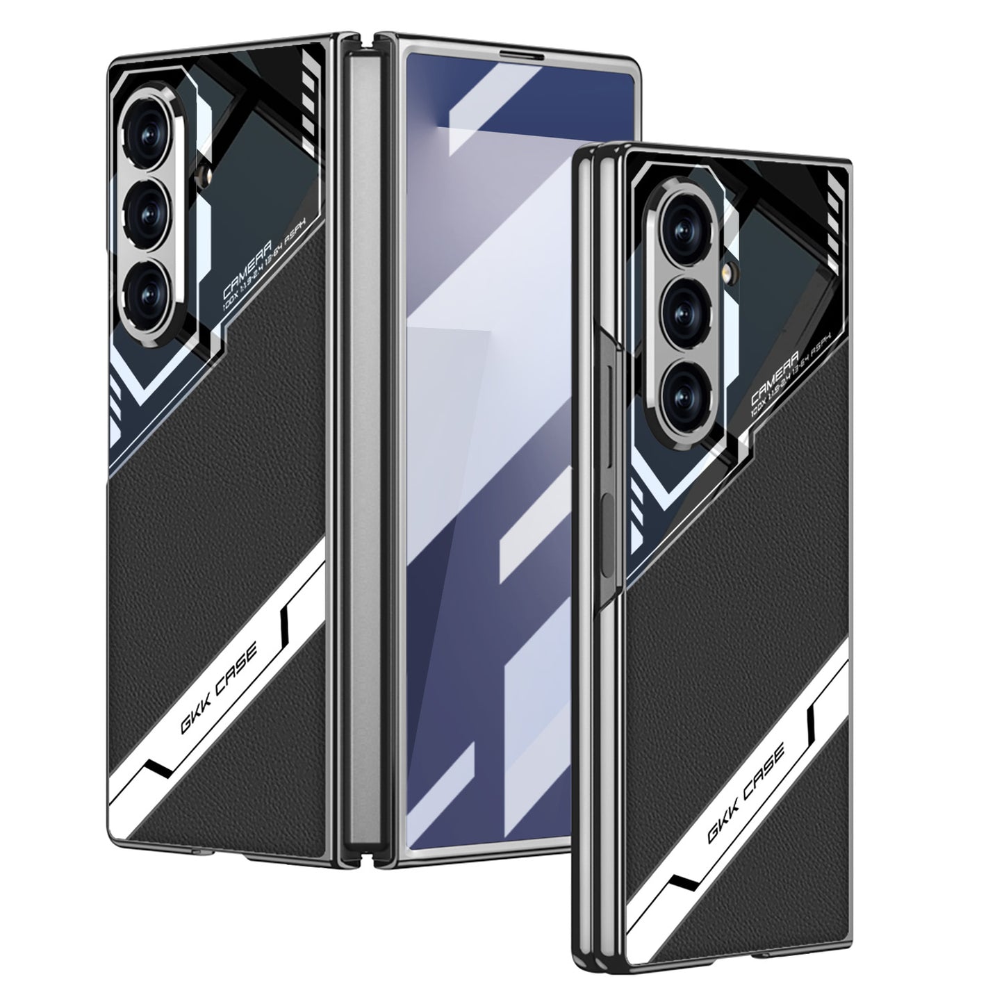 Electroplating Leather Shockproof Phone Case With Screen Protector For Galaxy Z Fold 7/6
