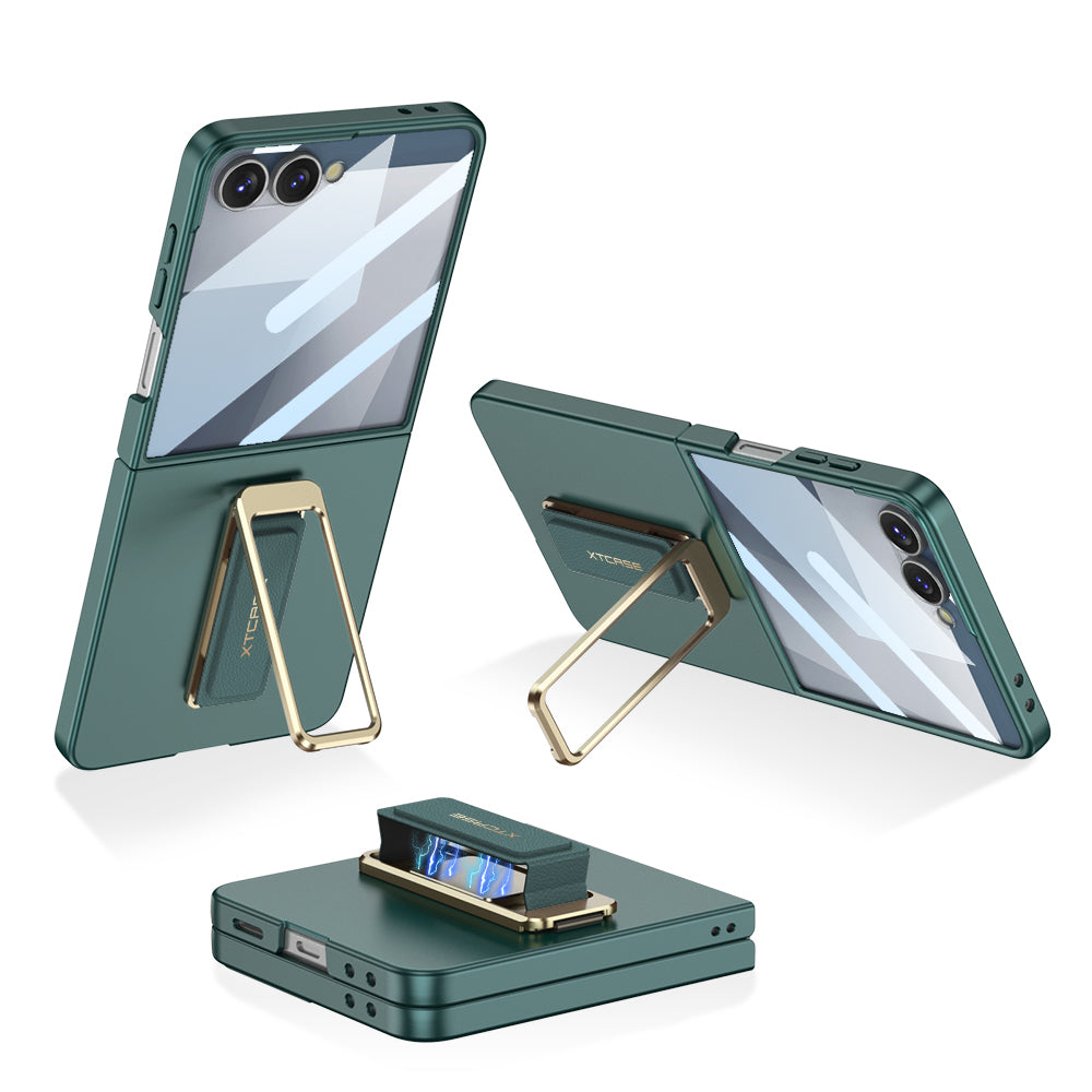 Magnetic Holder Shockproof Phone Case With Front Protection Film For Galaxy Z Flip7