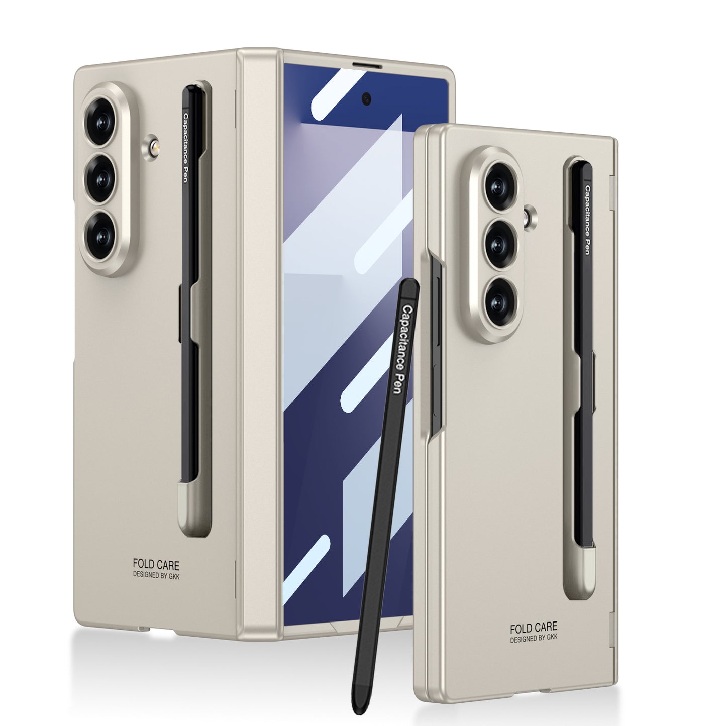 Business-style Magnetic Hinge Phone Case With Pen Slot & Stylus For Galaxy Z Fold7