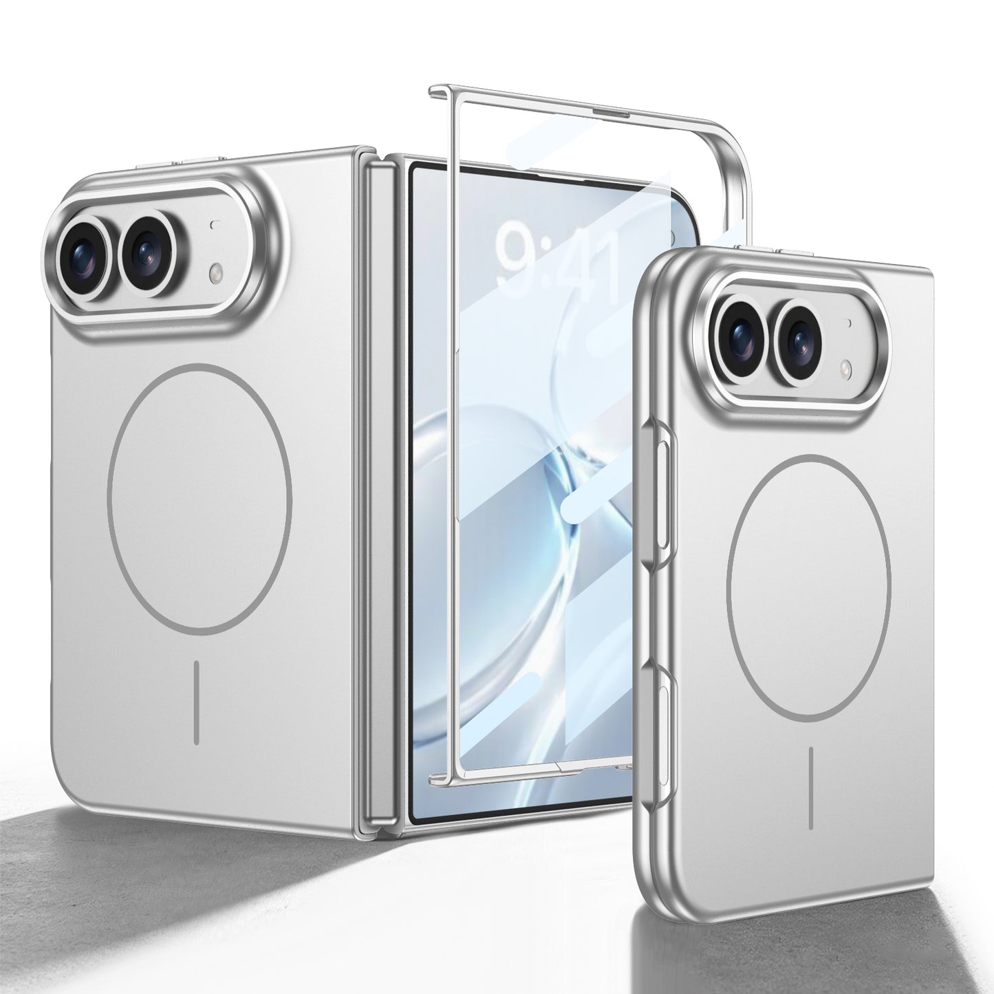 iPhone Ultra | Slim Full‑Coverage Phone Case Built-in Tempered Glass Film & Magnetic Ring
