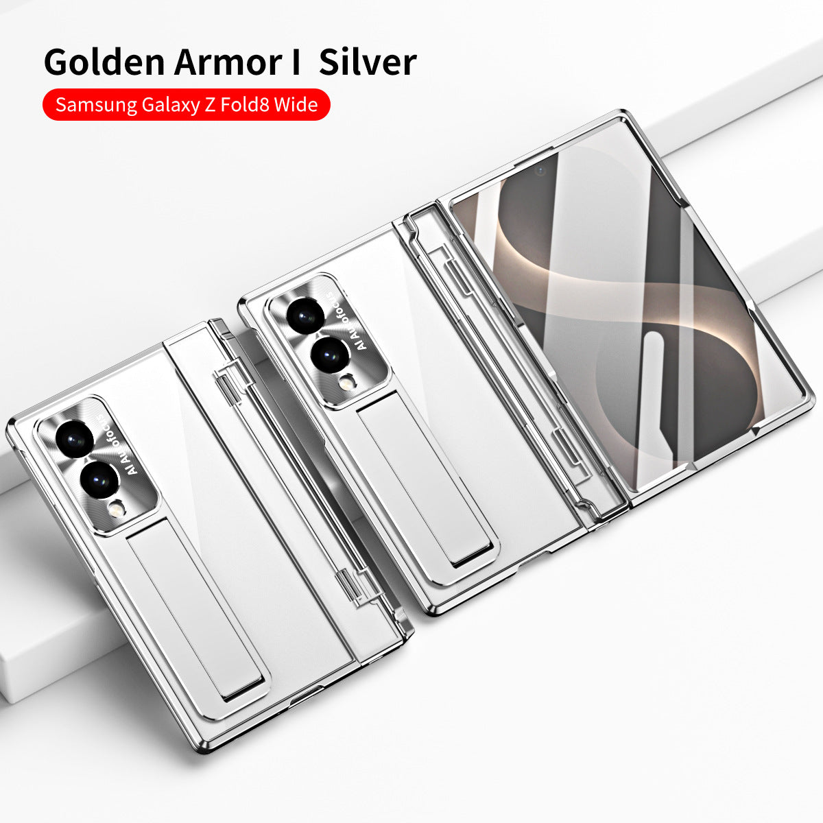 Armor Electroplated Shockproof Phone Case With Screen Protector For Galaxy Z Fold 8/7/6/5/4/3 Wide Ultra