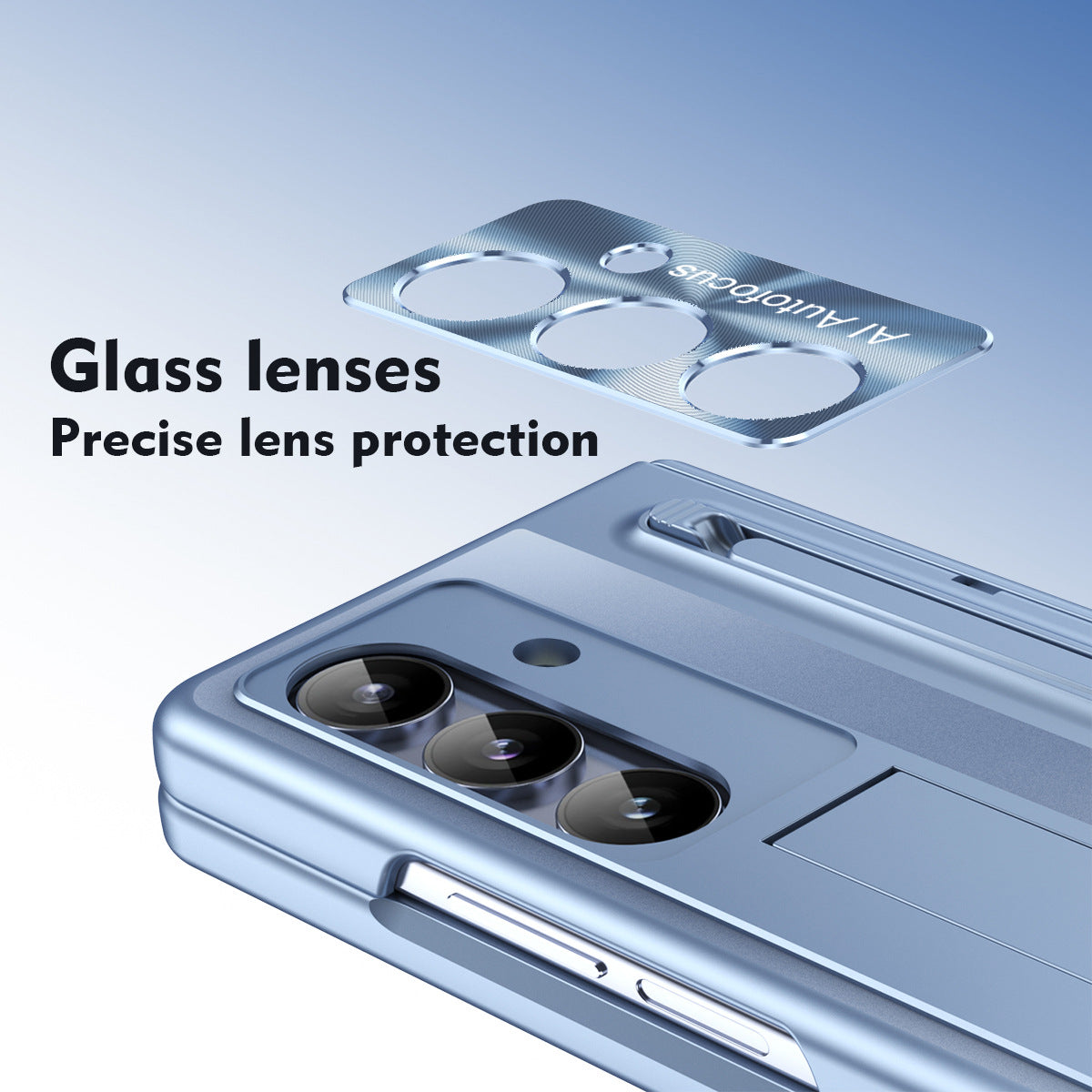 Armor Electroplated Anti-fall Protective Phone Case With Pen Tray Shell and Film For Galaxy Z Fold 7/6/5/4