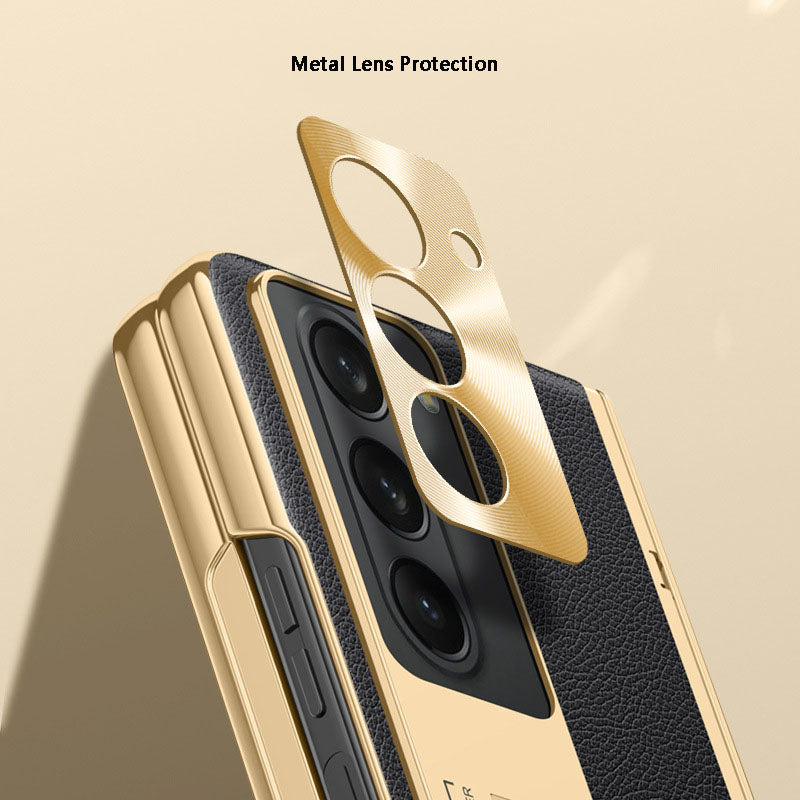 Galaxy Z Fold5 Luxurious Leather All-inclusive Protection Phone Case