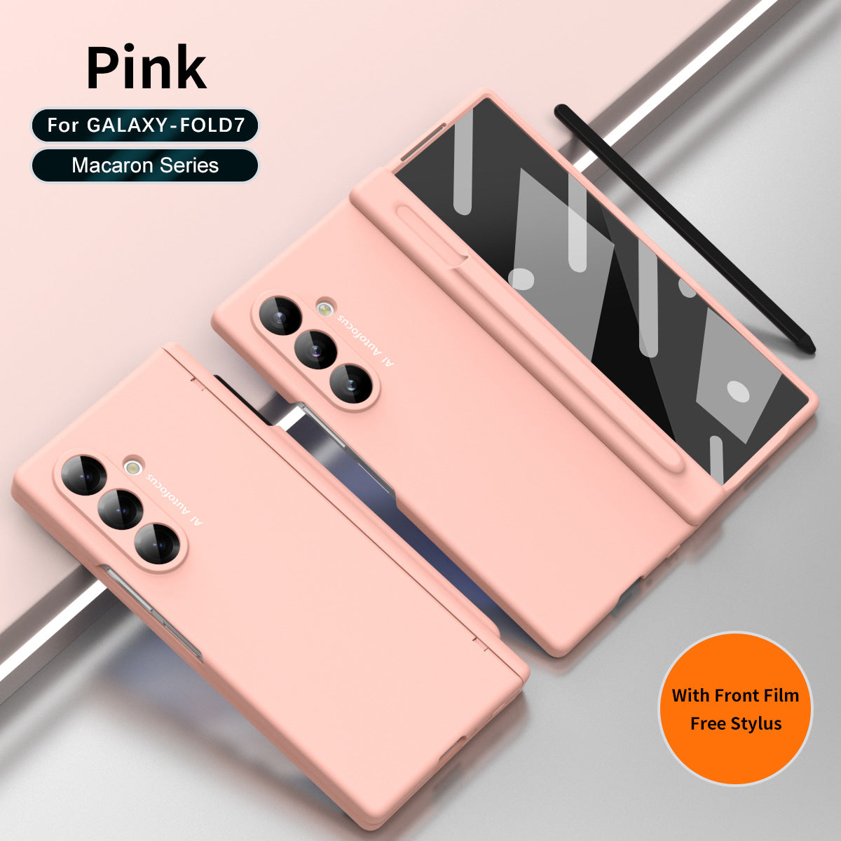 Shockproof Phone Case With Glass Front Film & Stylus For Galaxy Z Fold 6/7