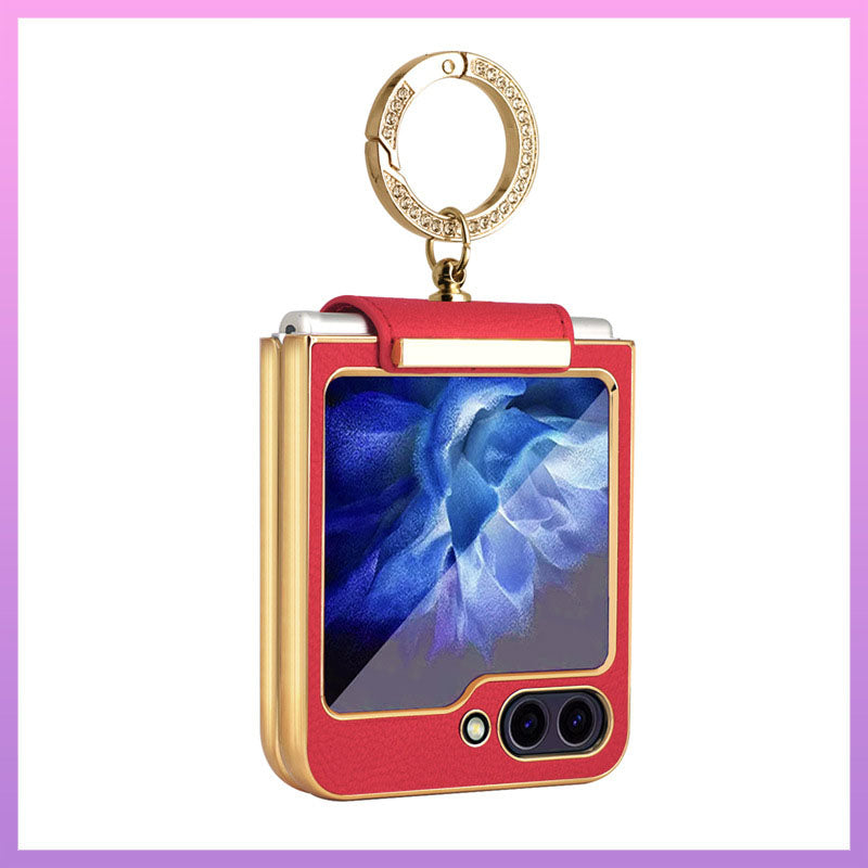 Genuine Leather Protective Phone Case For Samsung Galaxy Z Flip 5/4/3 - Mycasety Mycasety