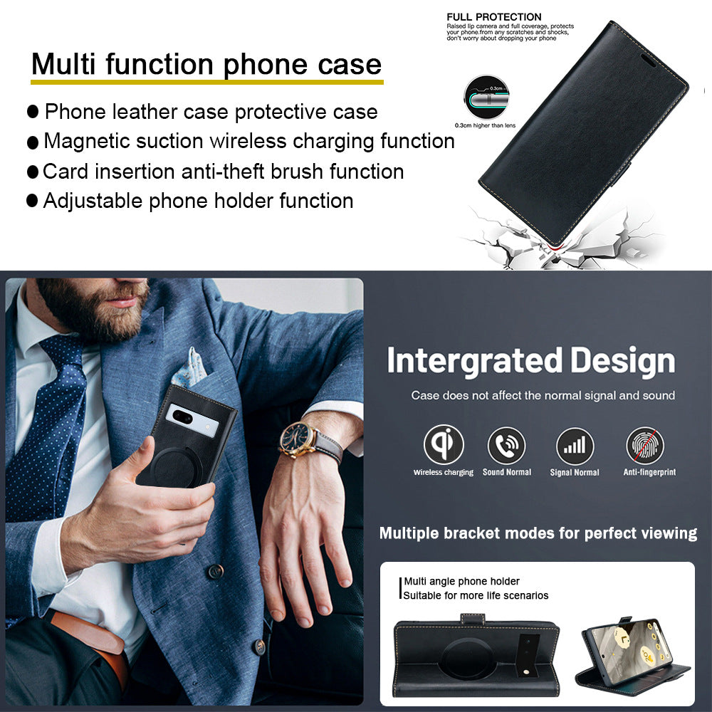 Luxury Leather Cover For Google Pixel 7 8 Series - Mycasety Mycasety