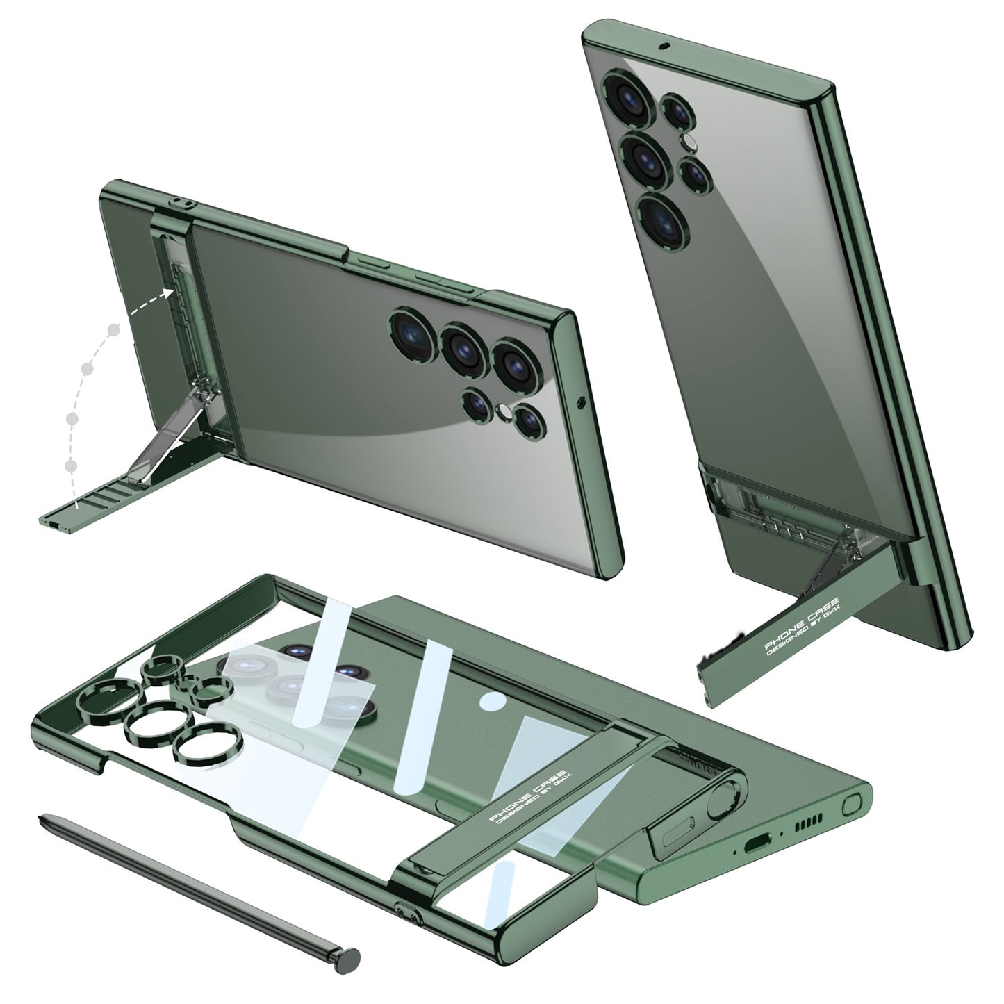 Electroplating Invisible Bracket Phone Case For Samsung Galaxy S24 S23 Ultra Plus - Mycasety Mycasety