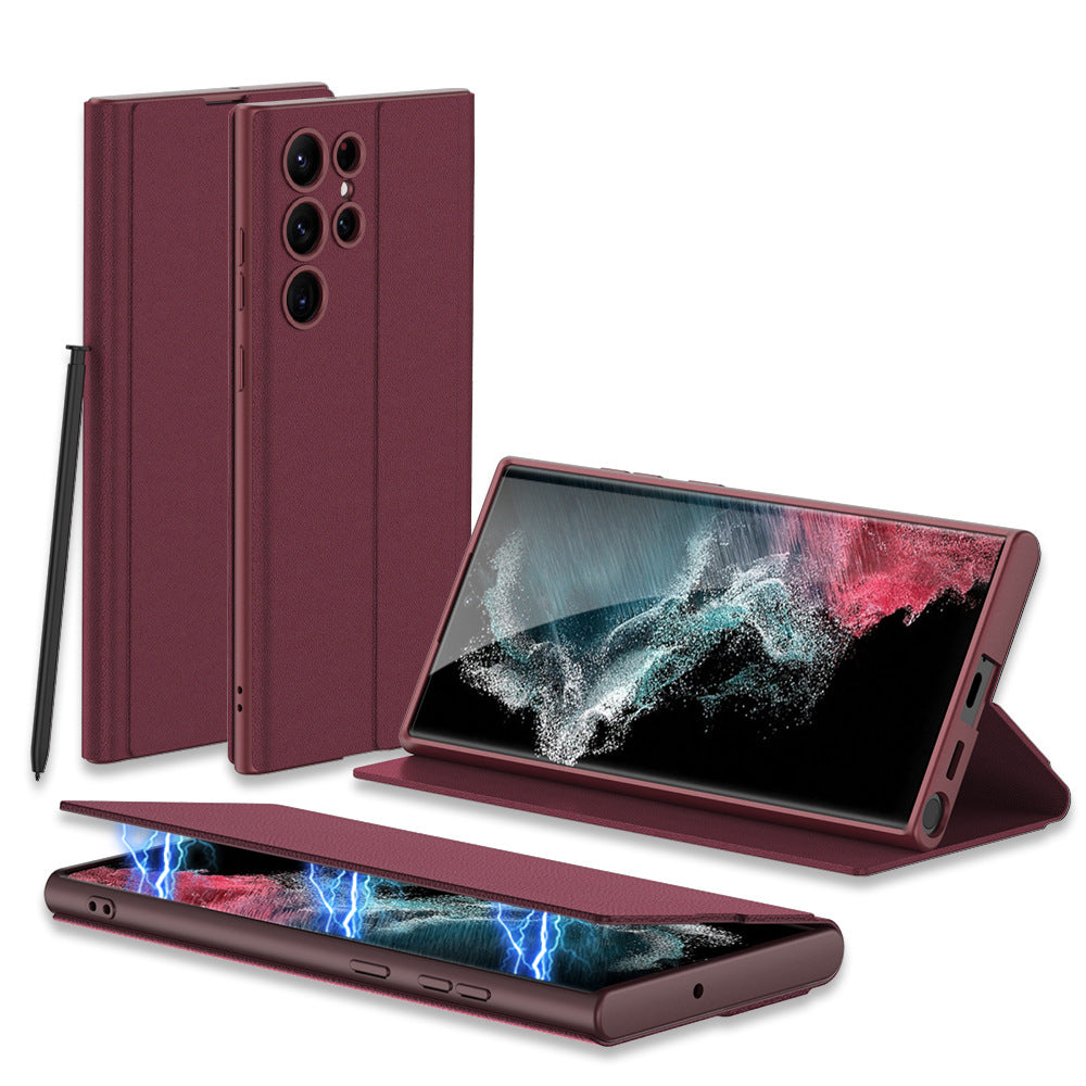 Flip Magnetic Leather Phone Case For Samsung - Mycasety Mycasety