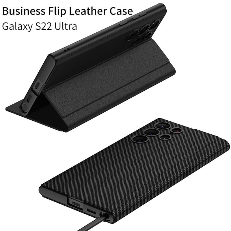 Flip Magnetic Leather Phone Case For Samsung - Mycasety Mycasety