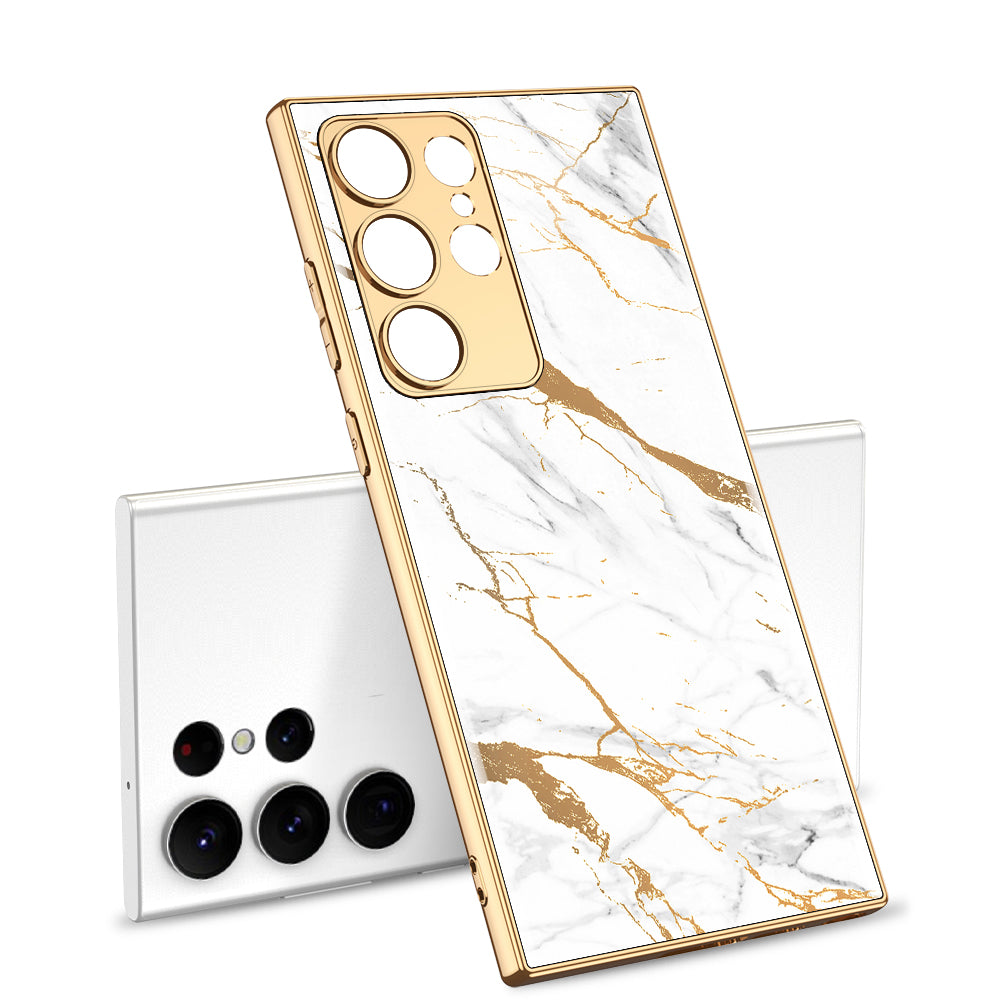 Lion Totem Electroplated Stained Glass Phone Case For Samsung - Mycasety Mycasety