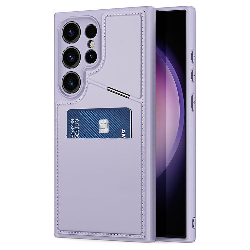 Luxurious Leather Card Holder Anti-fall Protective Phone Case For Samsung Galaxy S24 Ultra - Mycasety Mycasety