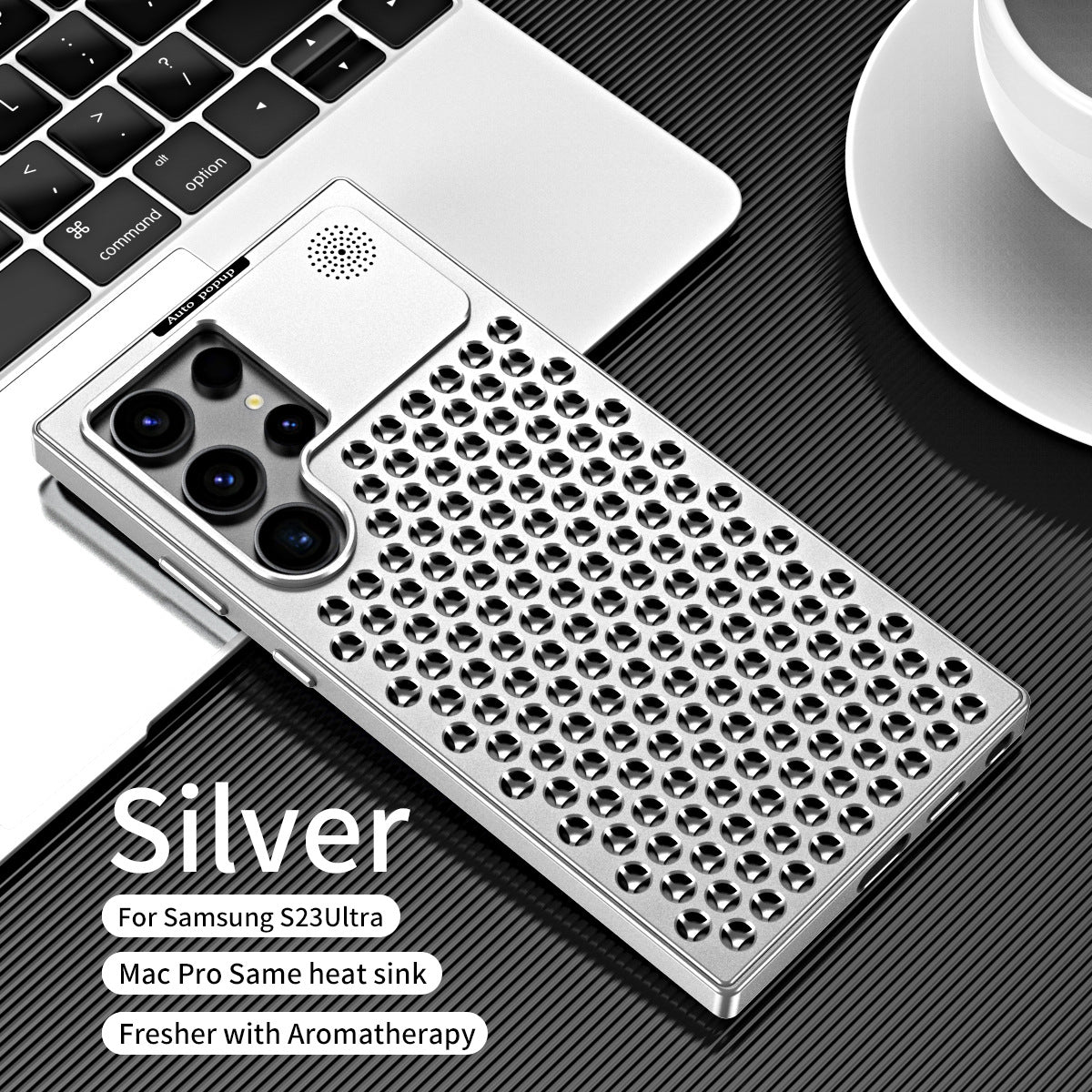 Aroma Diffuser Shell Aluminum Alloy Metal Heat Dissipation Anti-fall Phone Case For Samsung Galaxy - Mycasety Mycasety