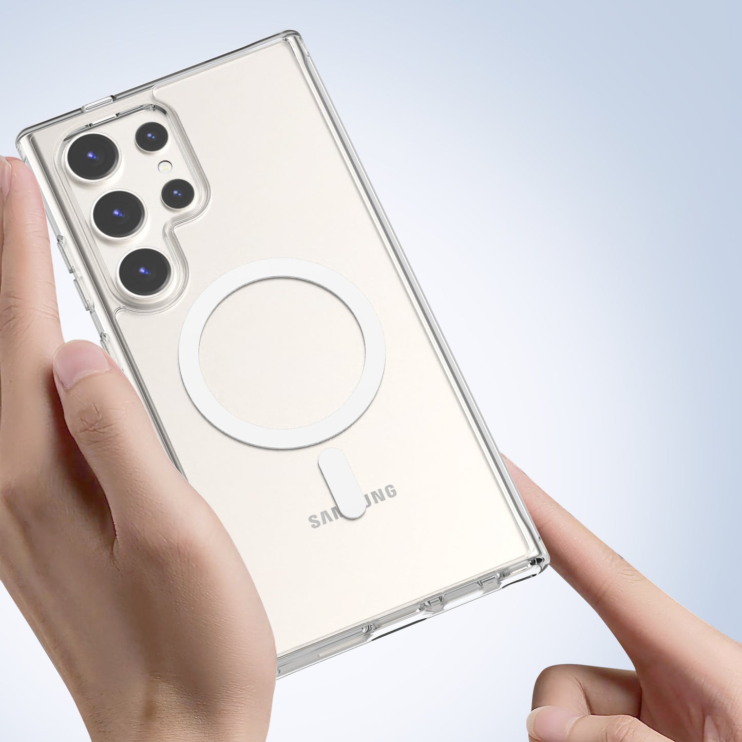 Magnetic Anti-fall Soft Clear Phone Case For Galaxy