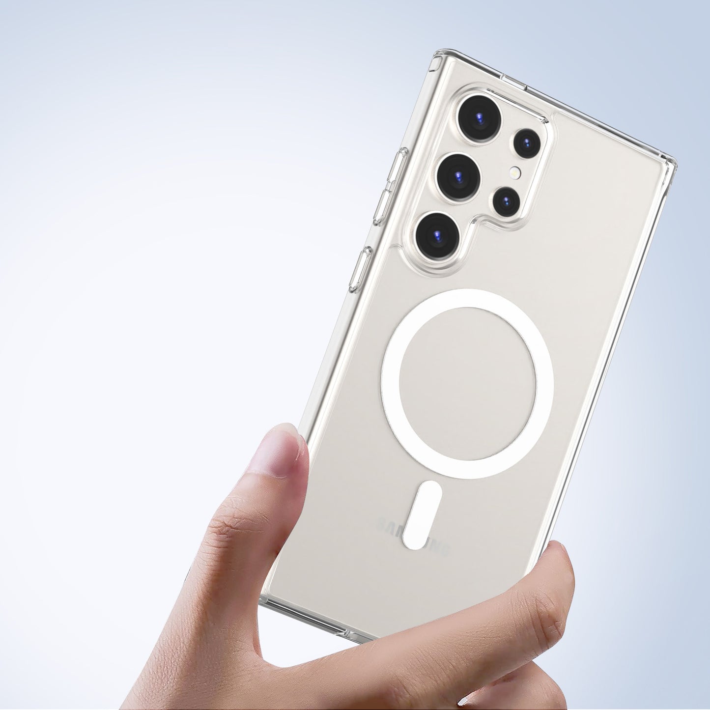 Magnetic Anti-fall Soft Clear Phone Case For Galaxy
