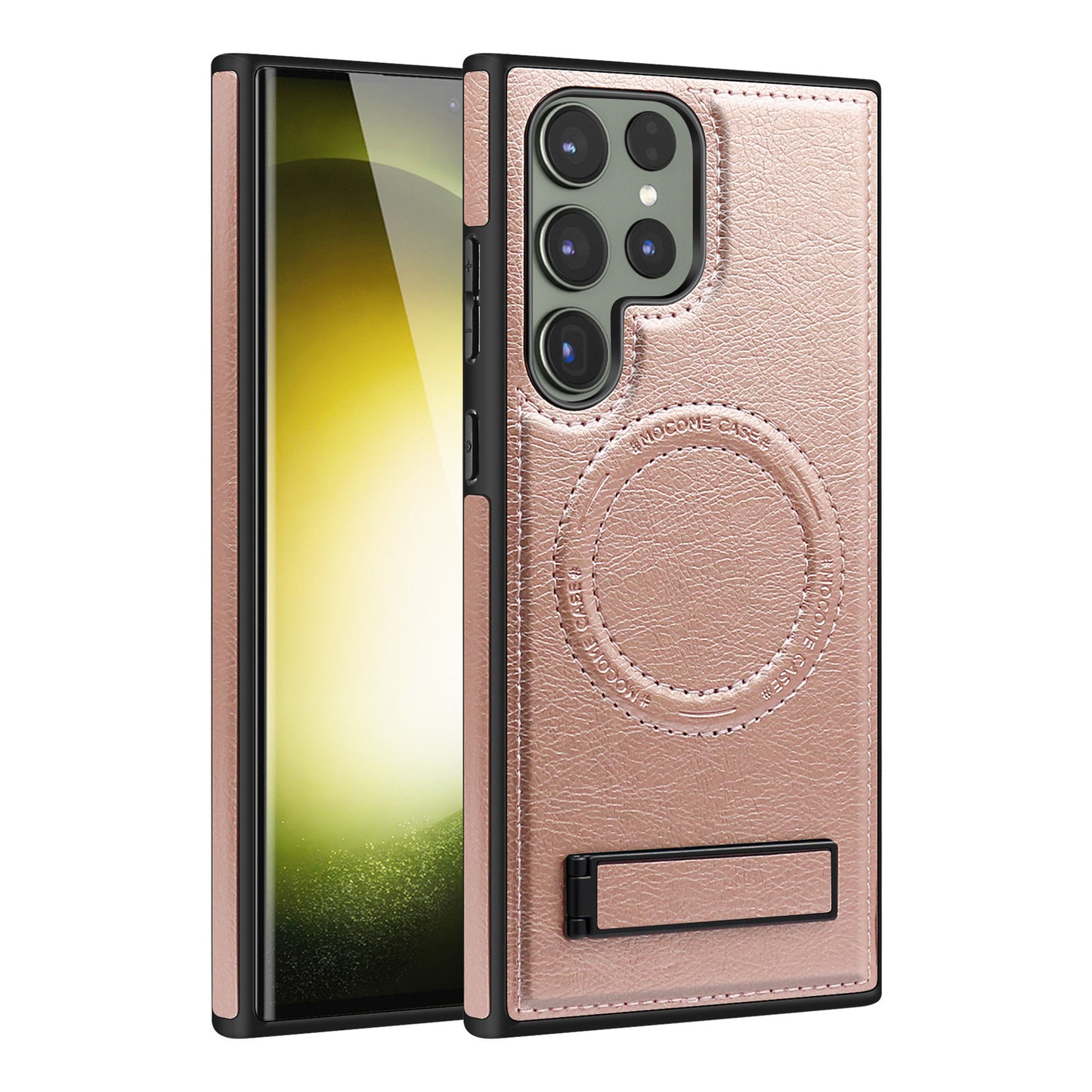 Magnetic Anti-fall Leather Phone Case With Invisible Holder For Samsung Galaxy - Mycasety Mycasety