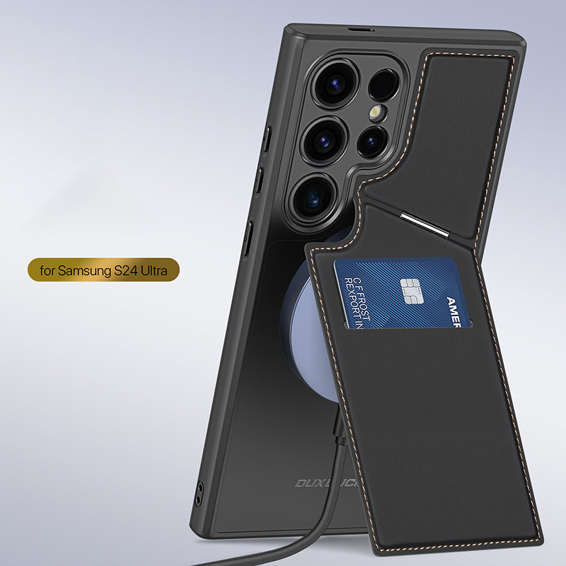 Luxurious Leather Card Holder Anti-fall Protective Phone Case For Samsung Galaxy S24 Ultra - Mycasety Mycasety