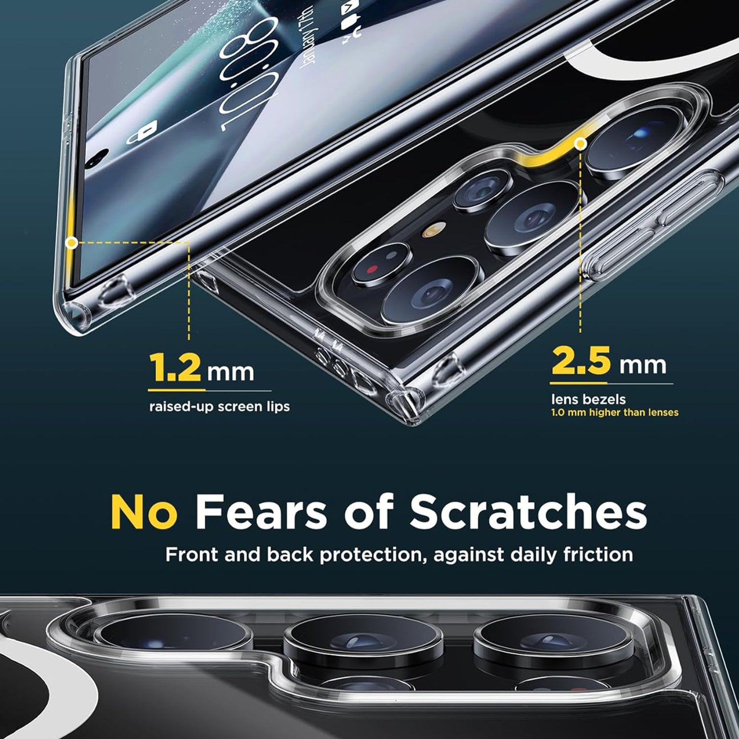 Magnetic Anti-fall Soft Clear Phone Case For Galaxy