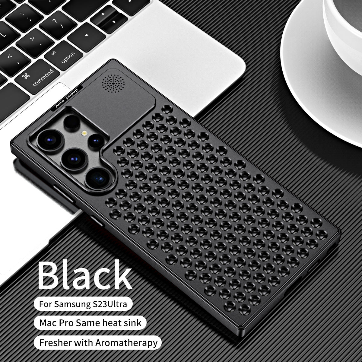 Aroma Diffuser Shell Aluminum Alloy Metal Heat Dissipation Anti-fall Phone Case For Samsung Galaxy - Mycasety Mycasety