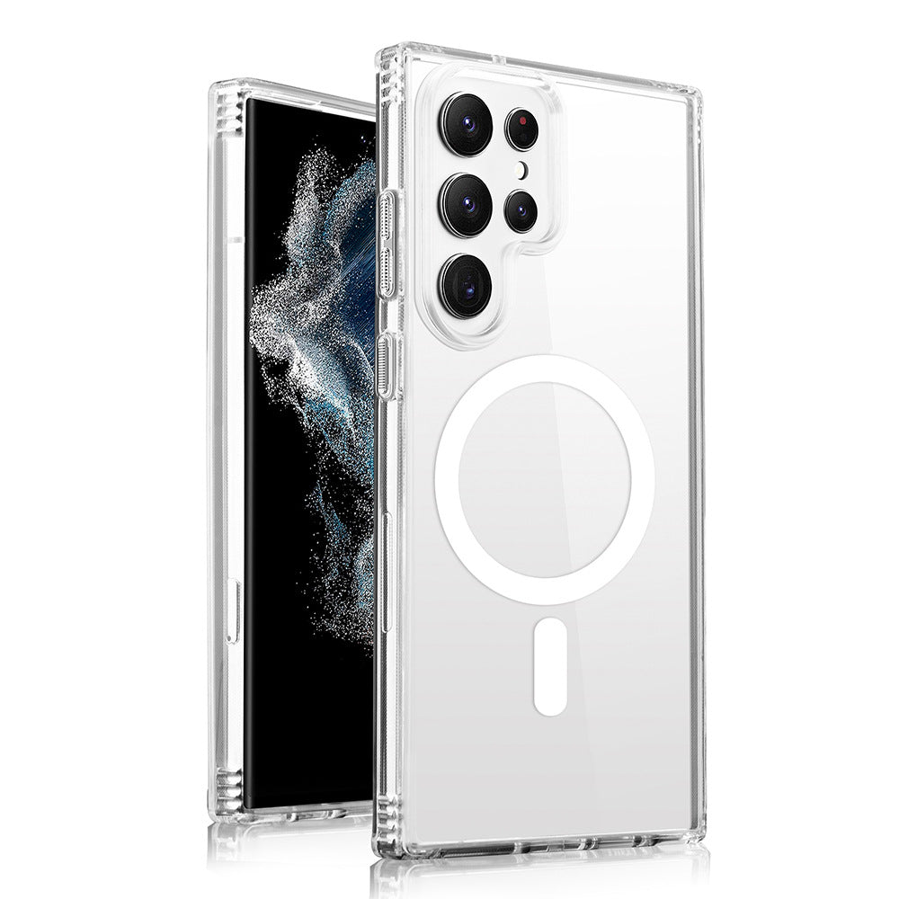 Magnetic Anti-fall Soft Clear Phone Case For Galaxy
