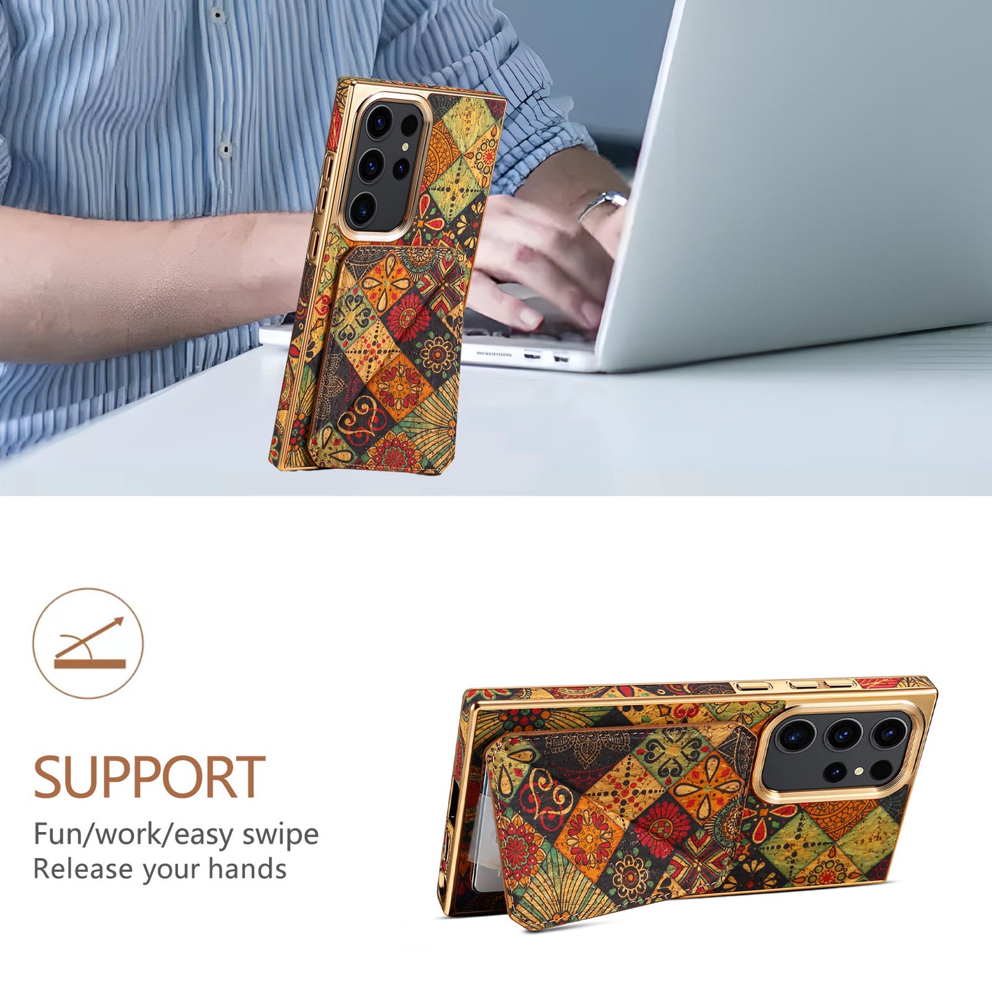 Bohemia Retro Anti-fall Protective Phone Case For Galaxy