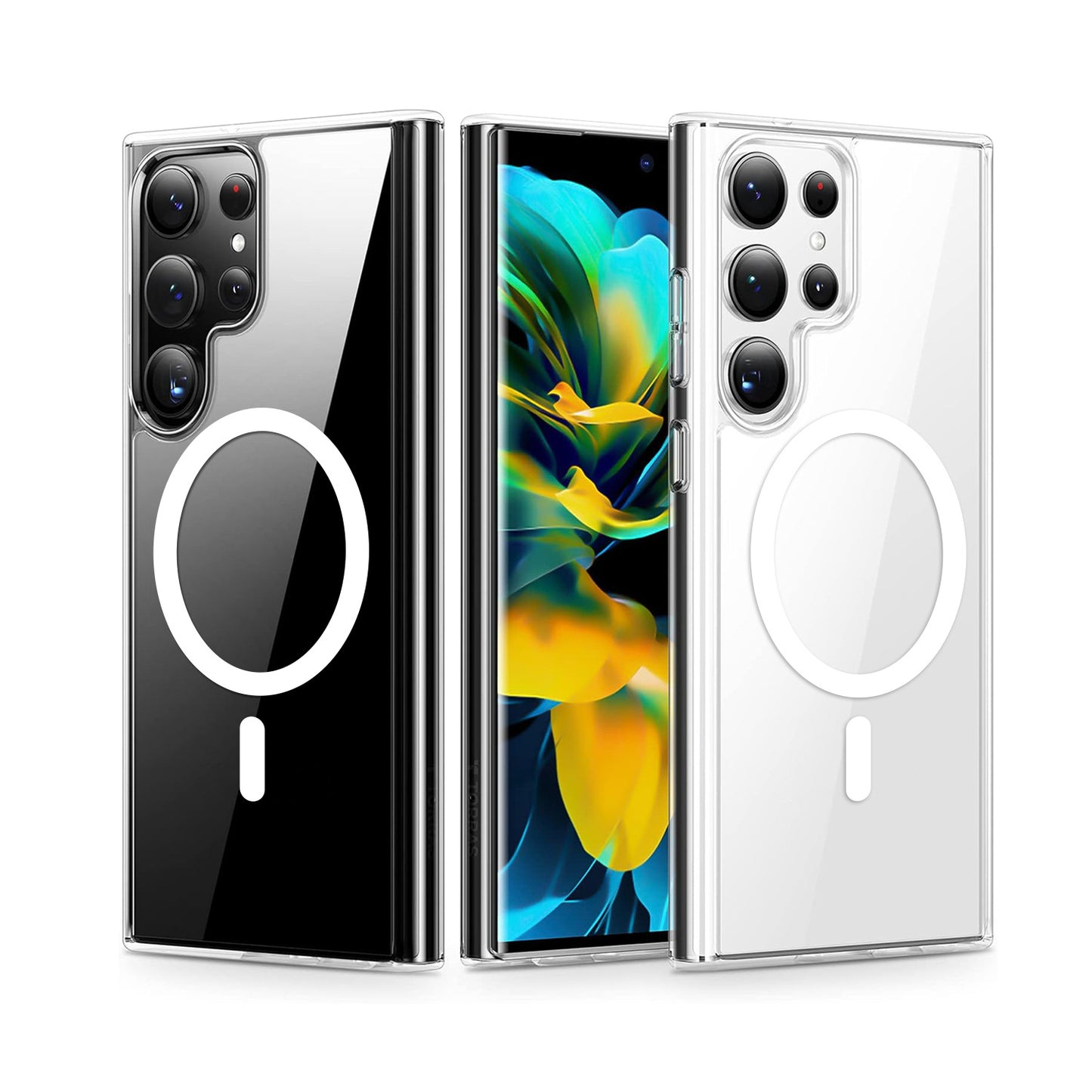 Magnetic Anti-fall Soft Clear Phone Case For Galaxy