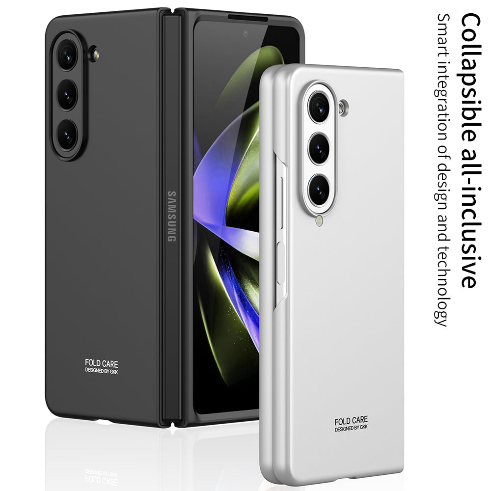 Electroplated Slim Samsung Galaxy Z Fold 5 Case with Front Screen Tempered Glass Protector - Mycasety Mycasety
