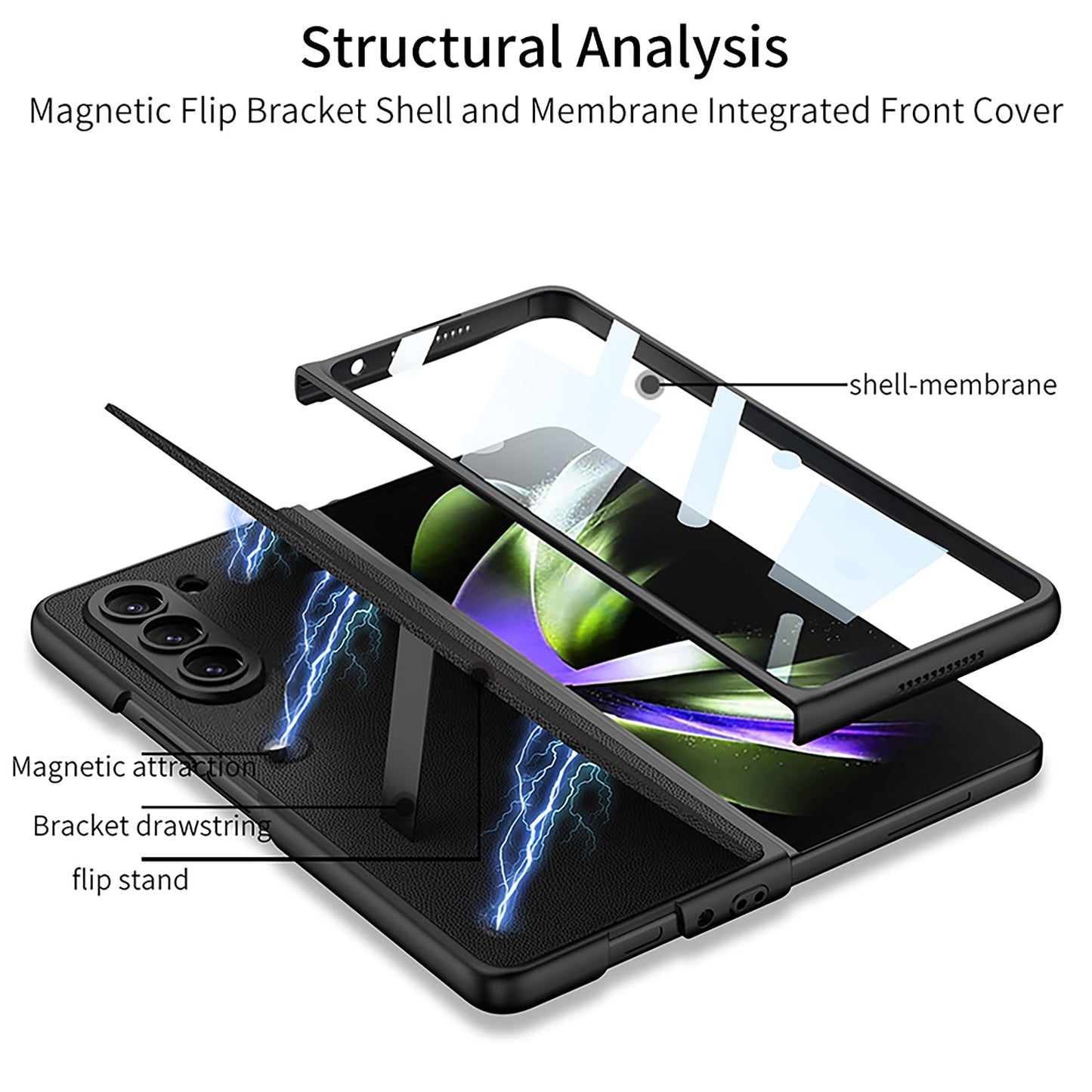 Business Samsung Galaxy Z Fold5 Full Inclusive Leather Case - Mycasety Mycasety