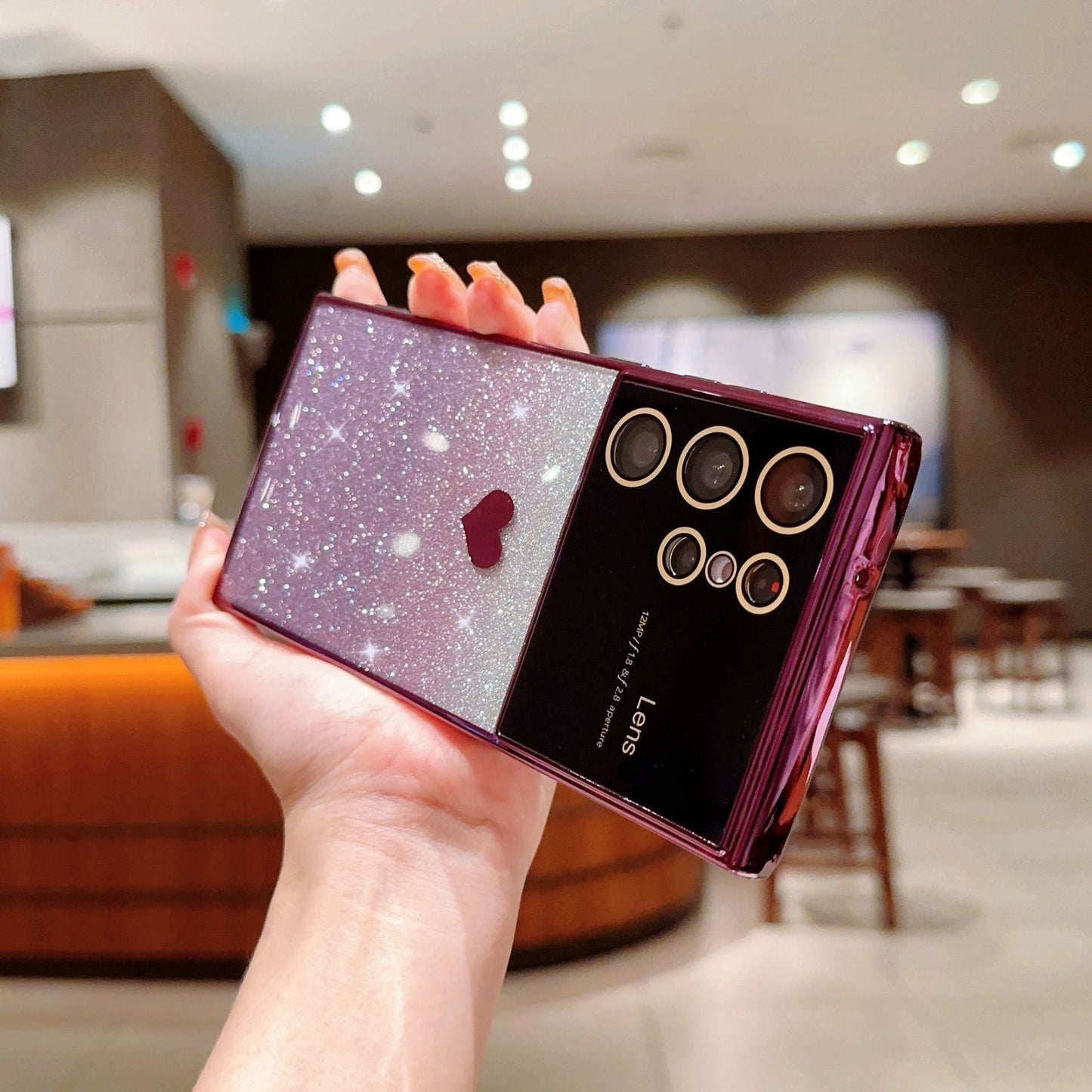 Ins Hot Glitter Powder Bling Protective Phone Case For Samsung Galaxy - Mycasety Mycasety