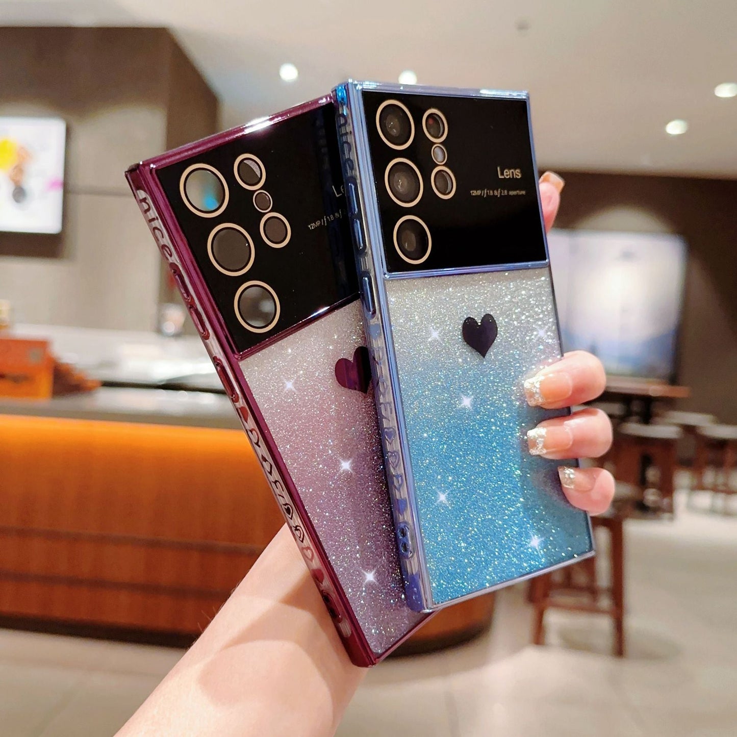 Ins Hot Glitter Powder Bling Protective Phone Case For Samsung Galaxy - Mycasety Mycasety