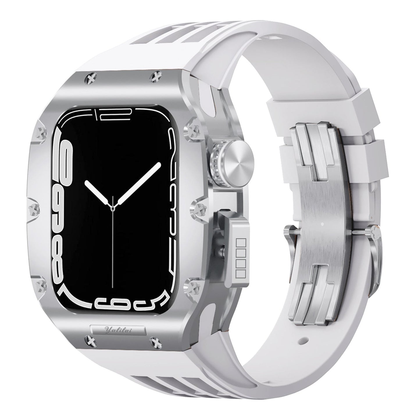 Luxurious Titanium Alloy Case Strap For Apple Watch Series 44/45 mm - Mycasety Mycasety