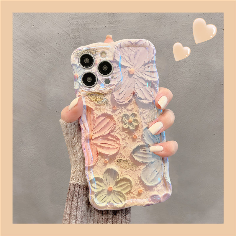 French Vintage Oil Painting Flowers iPhone Case - Mycasety Mycasety