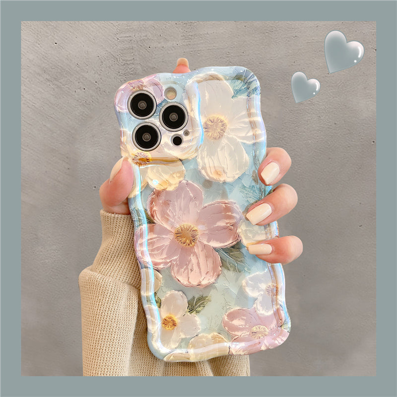 French Vintage Oil Painting Flowers iPhone Case - Mycasety Mycasety