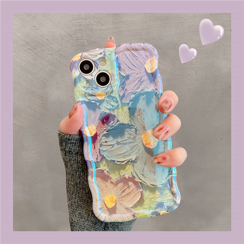 French Vintage Oil Painting Flowers iPhone Case - Mycasety Mycasety