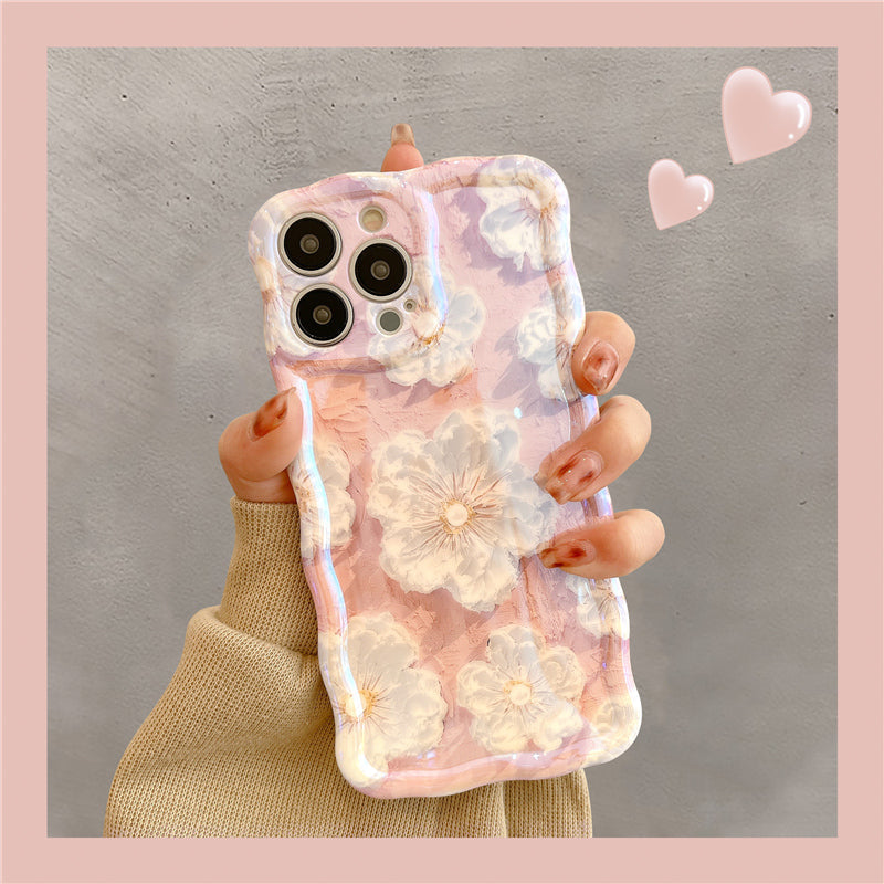 French Vintage Oil Painting Flowers iPhone Case - Mycasety Mycasety