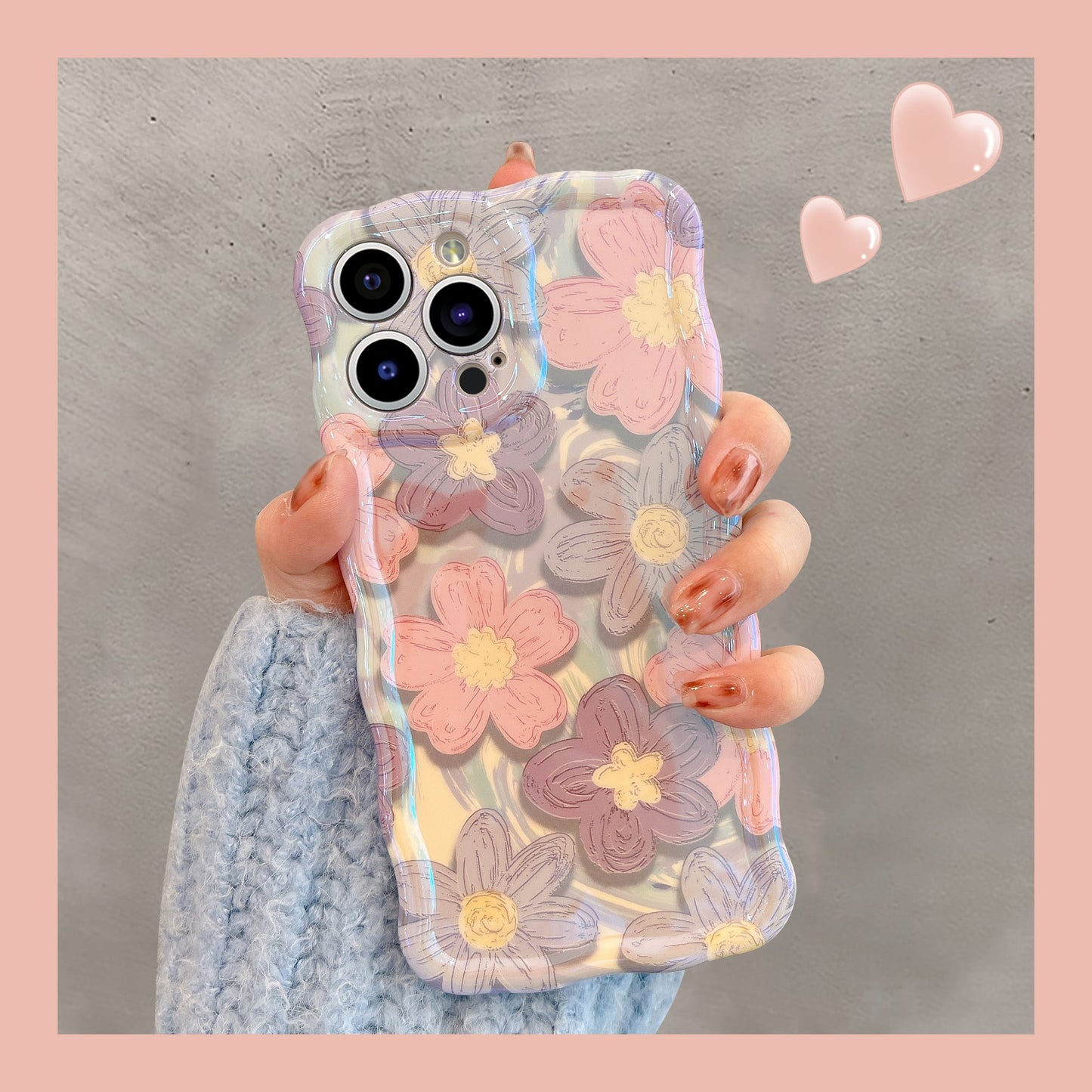 French Vintage Oil Painting Flowers iPhone Case - Mycasety Mycasety