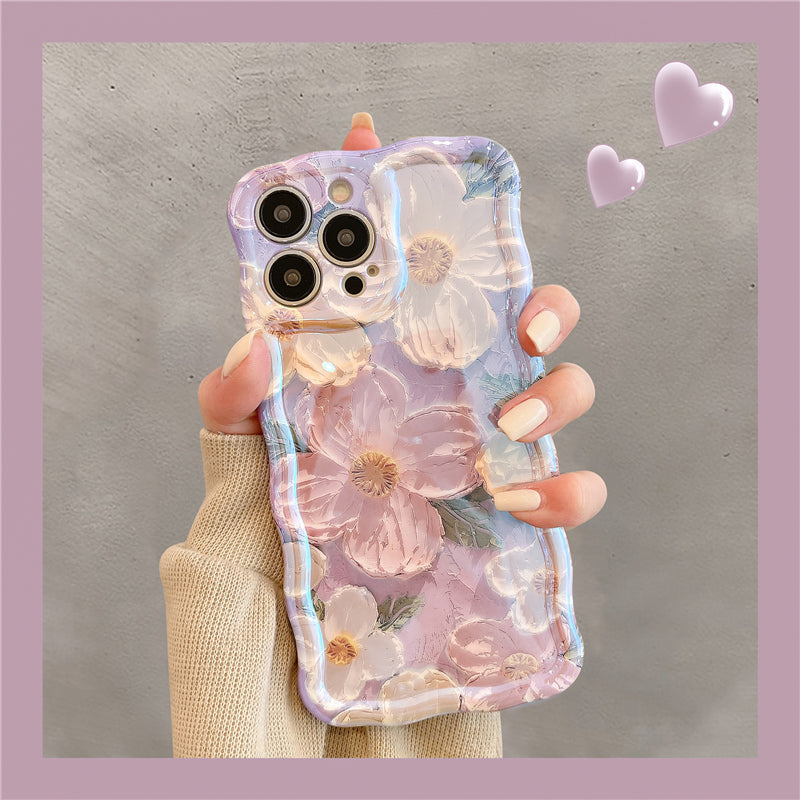 French Vintage Oil Painting Flowers iPhone Case - Mycasety Mycasety
