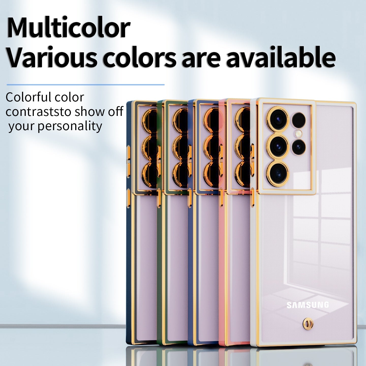 Electroplated Transparent Protective Samsung Case - Mycasety Mycasety