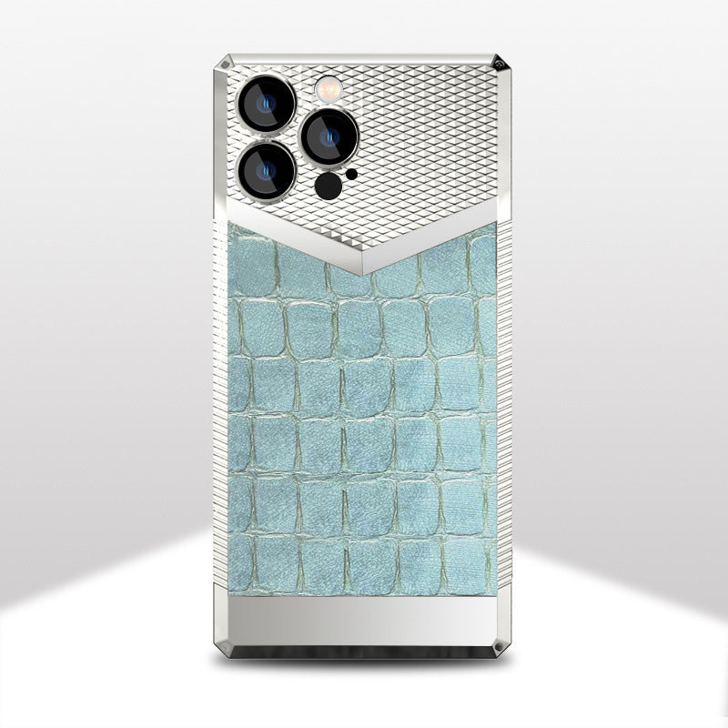 Electroplated Leather Anti-fall Protective iPhone Case - Mycasety Mycasety