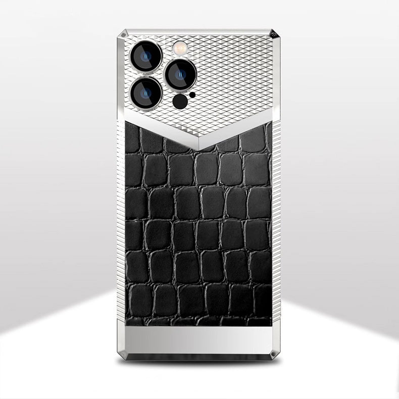 Electroplated Leather Anti-fall Protective iPhone Case - Mycasety Mycasety