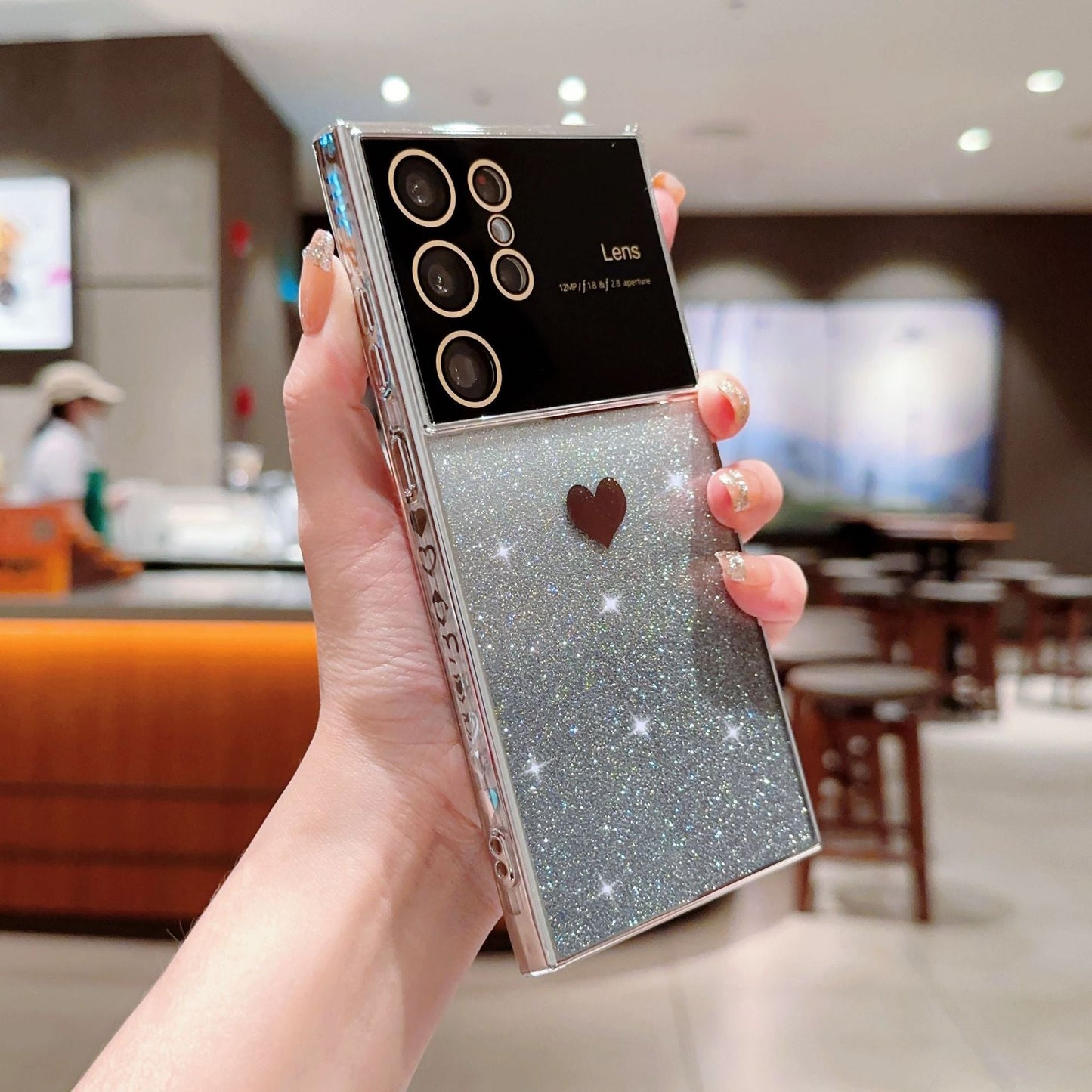 Ins Hot Glitter Powder Bling Protective Phone Case For Samsung Galaxy - Mycasety Mycasety