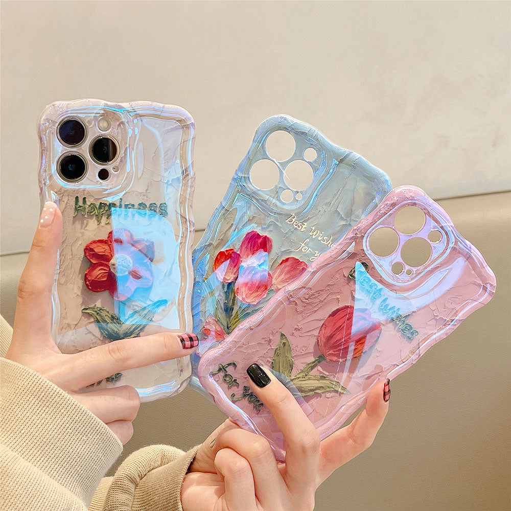 Premium Oil Painting Flower iPhone Case - mycasety2023 Mycasety
