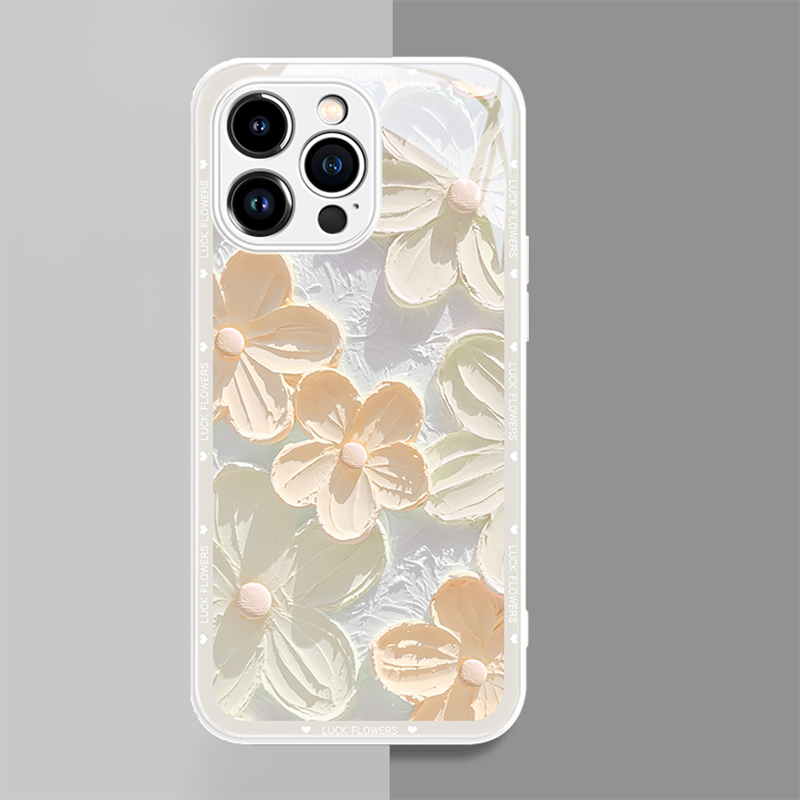 Oil Painting Liquid Glass iPhone Case - Mycasety Mycasety