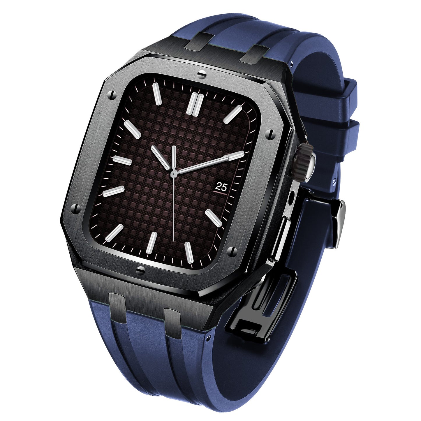 Luxury Metal Case Strap For Apple Watch Series 44/45 mm - Mycasety Mycasety