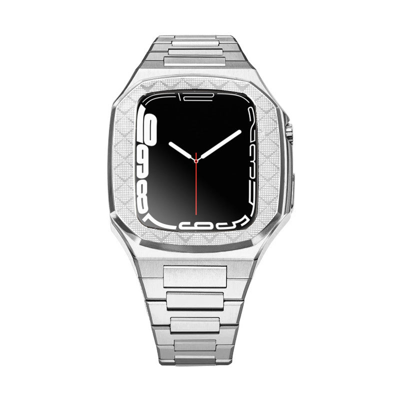 Luxury Metal Case Strap For Apple Watch 44/45mm - Mycasety Mycasety