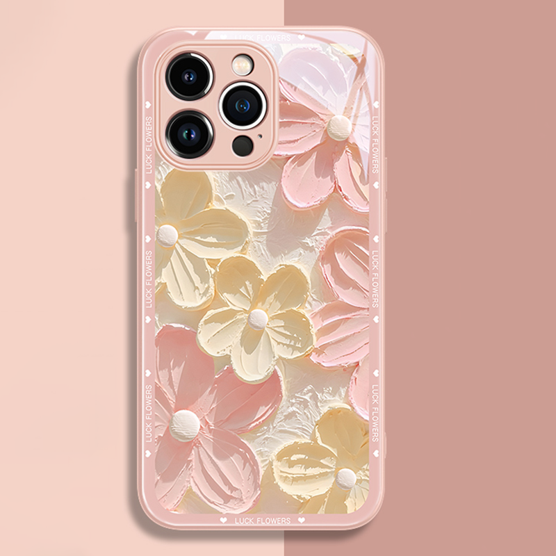 Oil Painting Liquid Glass iPhone Case - Mycasety Mycasety