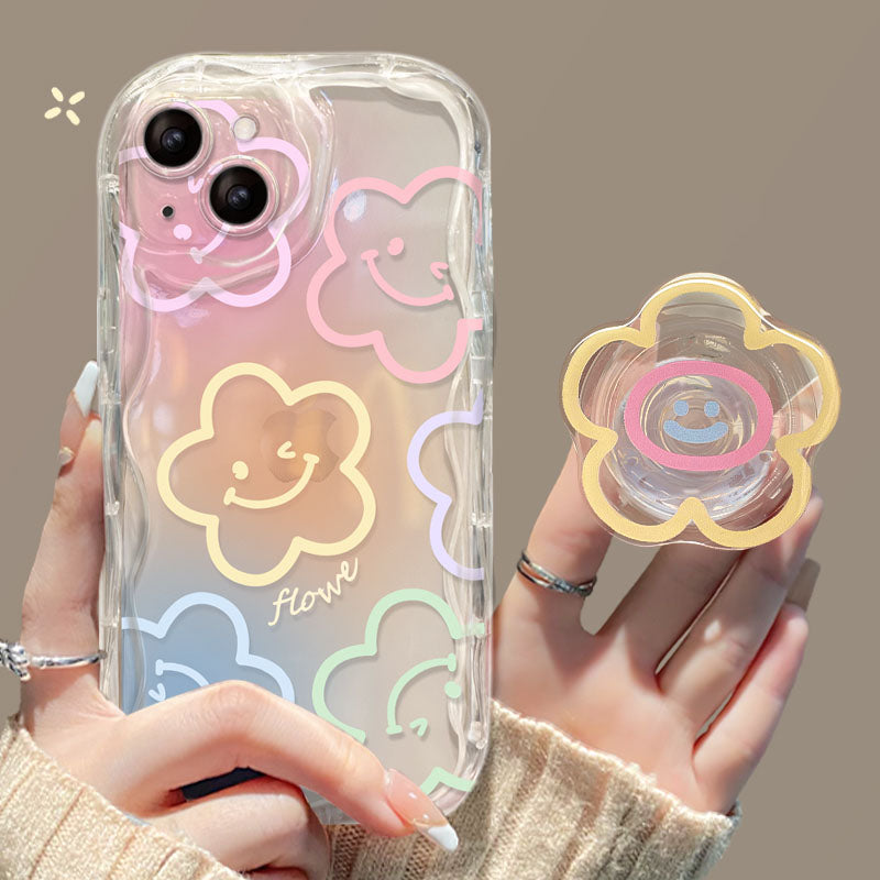 New Anti-drop Smiley Flower iPhone Case - Mycasety Mycasety