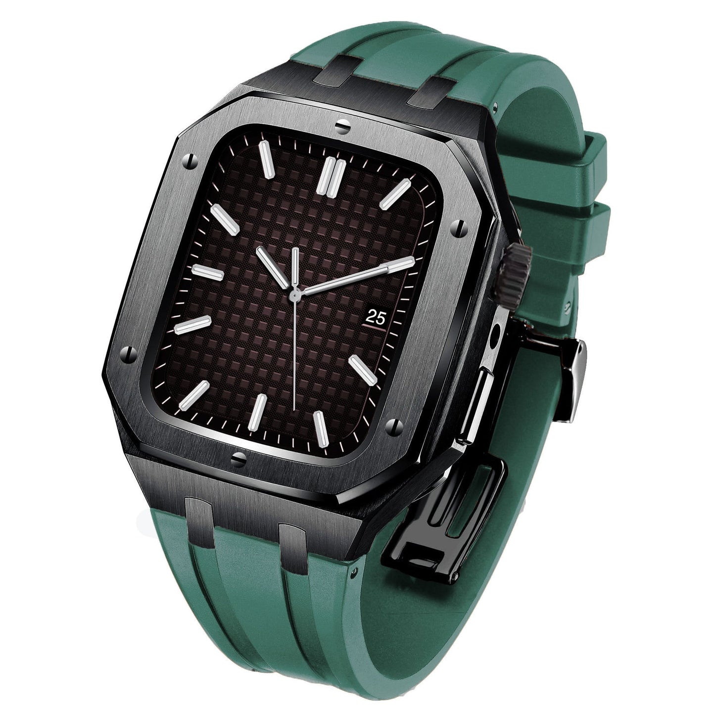 Luxury Metal Case Strap For Apple Watch Series 44/45 mm - Mycasety Mycasety